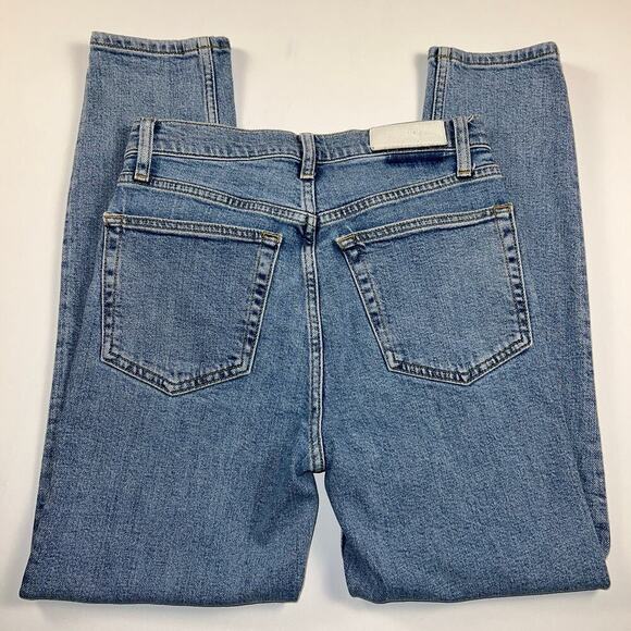 RE/DONE 90s High Rise Ankle Crop Jeans NAF Wash Button Fly 26” Inseam Size 26 - Picture 10 of 16